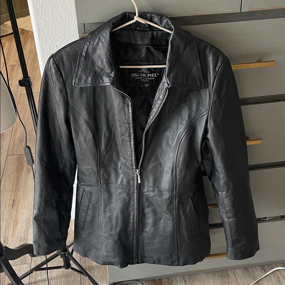 Women's Classic Black Leather Jacket